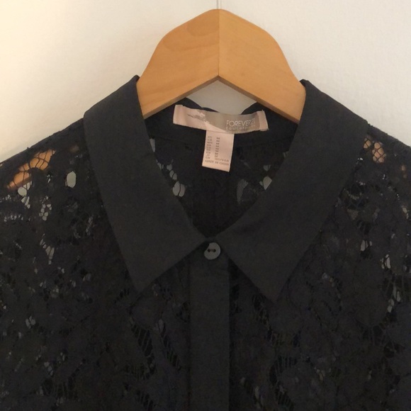 Black lace collared dress (M) - Picture 9 of 10